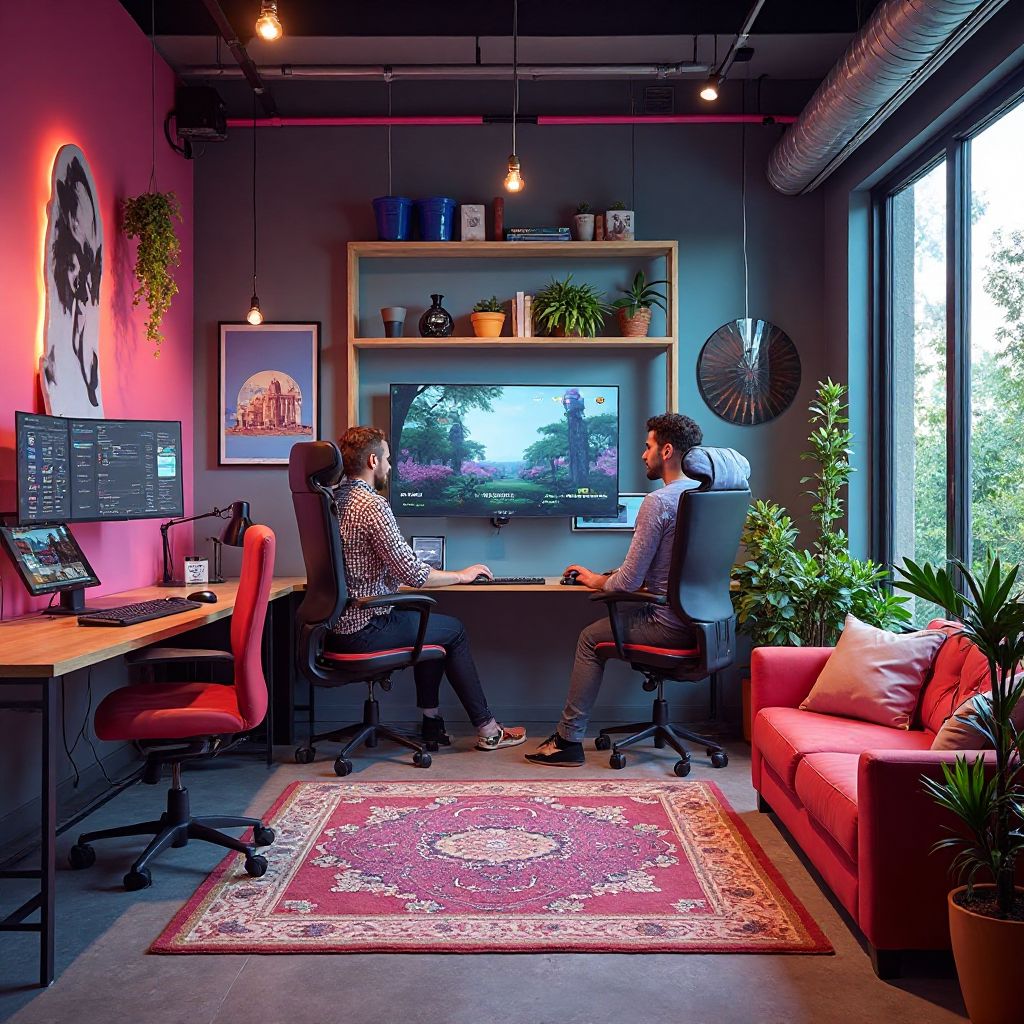 Panoramica dell'ufficio di Chicken Road Studio